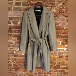 Zara Women's Classic Taupe Coat